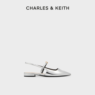 尖头平底玛丽珍包头凉鞋 CHARLES&KEITH24夏新款 CK1 70920144法式