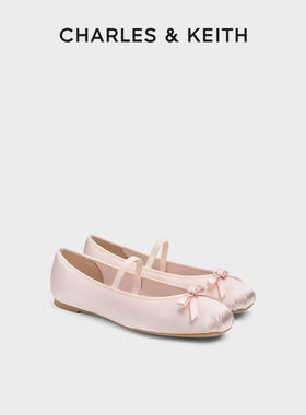 CHARLES&KEITH26春新款CK1-70381181蝴蝶结平底玛丽珍鞋芭蕾舞鞋