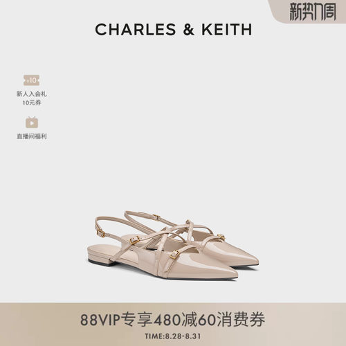 时尚尖头平底凉鞋CHARLES&KEITH