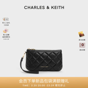 CHARLES&KEITH绗缝菱格钱包