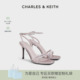 亮钻一字带高跟凉鞋 CHARLES&KEITH春季 60280423法式 CK1 女鞋