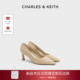 CK1 61720255气质通勤尖头高跟鞋 单鞋 CHARLES&KEITH26春新款 女鞋