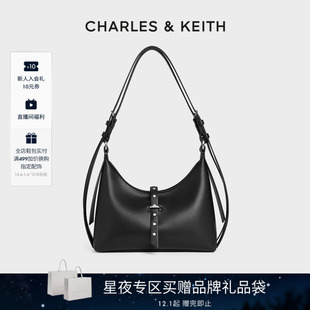 20782708双肩带铆钉单肩腋下包 CHARLES&KEITH女CK2 新年礼物