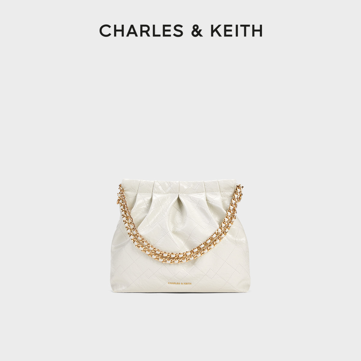 CHARLES&KEITH秋季女包CK2-20671559链条单肩托特包流浪包中号女图片