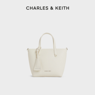 30151511荔枝纹拉链手提斜挎托特包 CK2 CHARLES&KEITH25秋季 新款