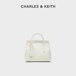 CHARLES&KEITH秋冬女包CK2 亮面手提单肩托特包女 30271421时尚