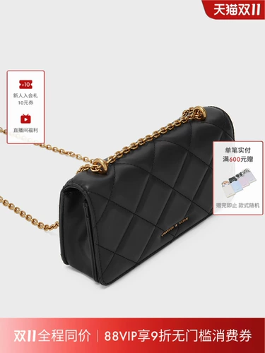 CHARLES&KEITH Демисезонная цепь, бумажник, небольшая сумка, сумка через плечо, на цепочке