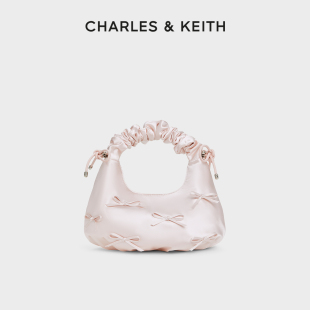 40151496蝴蝶結(jié)褶皺手提斜挎小方包女 CHARLES&KEITH秋冬女包CK2