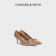 新款 CK1 60361595尖头细跟蝴蝶结高跟鞋 CHARLES&KEITH25秋季 婚鞋