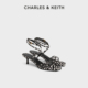 CHARLES&KEITH秋冬女鞋 高跟鞋 CK1 60361565绑带凉鞋