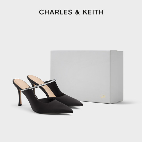 CHARLES＆KEITH时尚尖头高跟凉拖