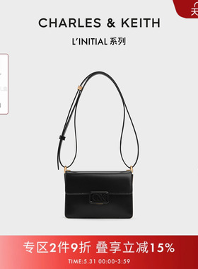 CHARLES&KEITH春季女包SL2-20271321牛皮单肩斜挎信封包小方包女