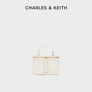 CHARLES&KEITH26春新款 80701625手提斜挎盒子包化妆包珠宝包 CK2