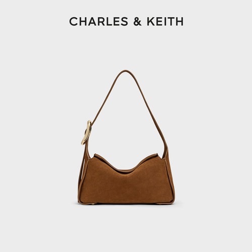 复古绒面腋下包CHARLES＆KEITH