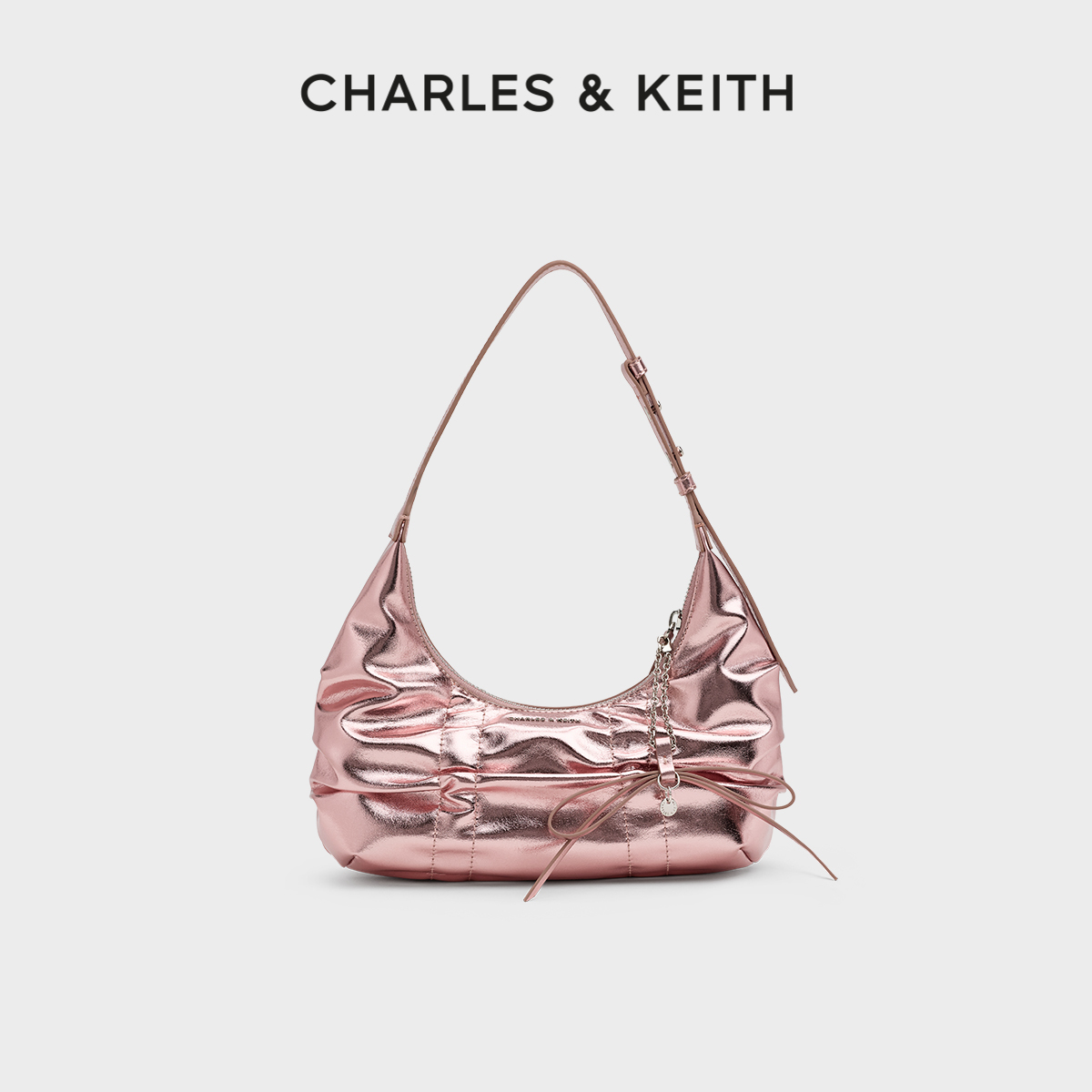 复古蝴蝶结腋下包CHARLESKEITH