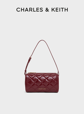 CHARLES&KEITH25冬新款CK2-20701600-A菱格手提小方包单肩斜挎包