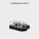 CK1 70381048交叉细带厚底罗马凉鞋 新款 CHARLES&KEITH24夏季 女