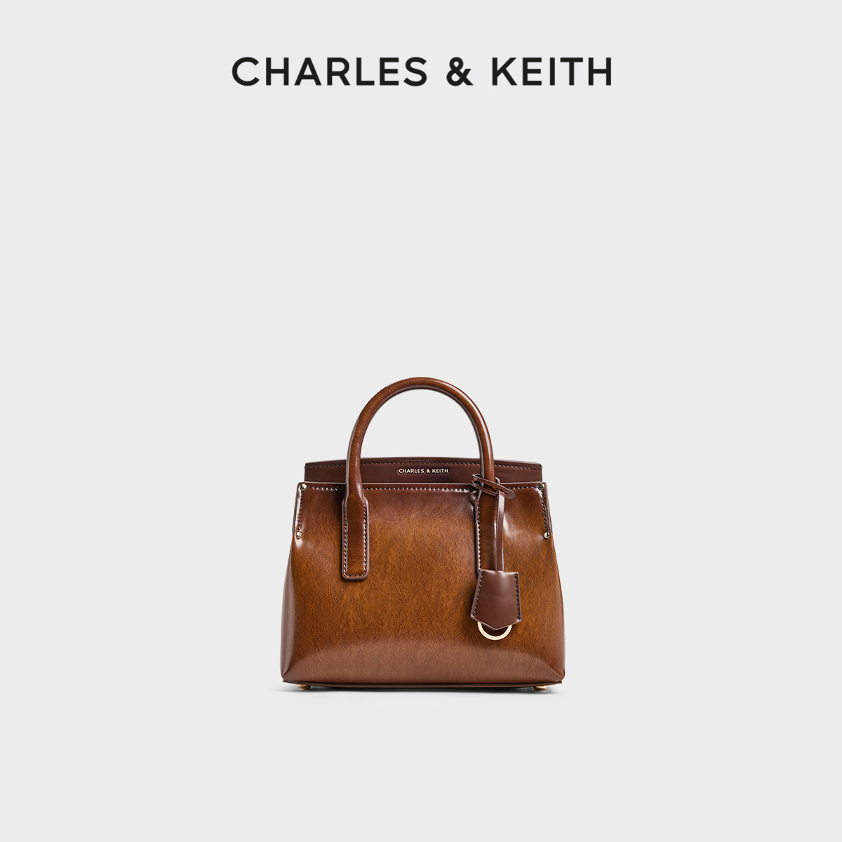 CHARLES&KEITH26春新款CK2-30271421-A复古擦色手提托特包斜挎包,箱包皮具/热销女包/男包,托特包,淘宝优惠券,粉丝福利购,淘宝优惠卷