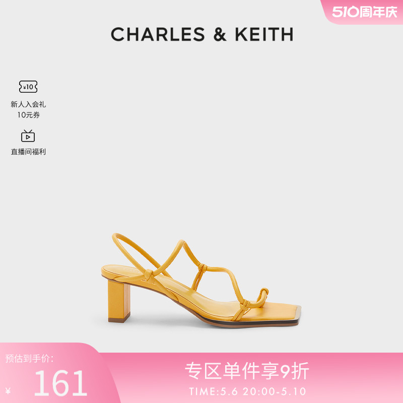 charles秋季方头夹趾高跟女鞋