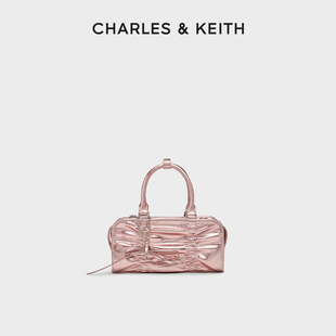 错拍不发 好物体验专享 CHARLES&KEITHCK2 30840614褶皱小方包