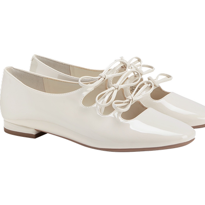 CHARLES&KEITH秋冬女鞋CK1-70900519蝴蝶结漆皮平底玛丽珍鞋女