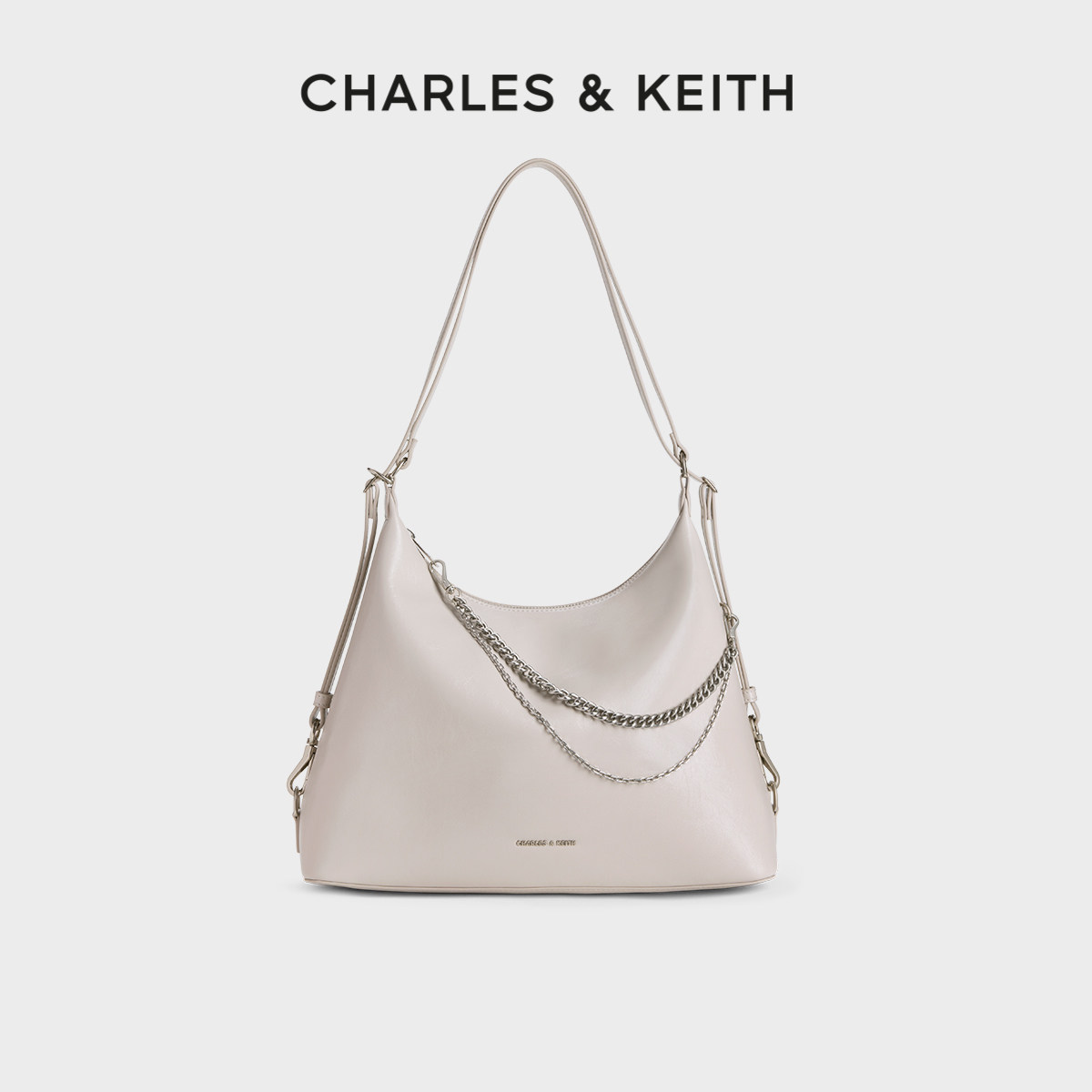 CHARLES&KEITH26春新款CK2-40782798大容量链条单肩托特包双肩包