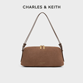 20671810 CHARLES&KEITH25冬新款 CK2 1双肩带简约仿麂皮腋下包女