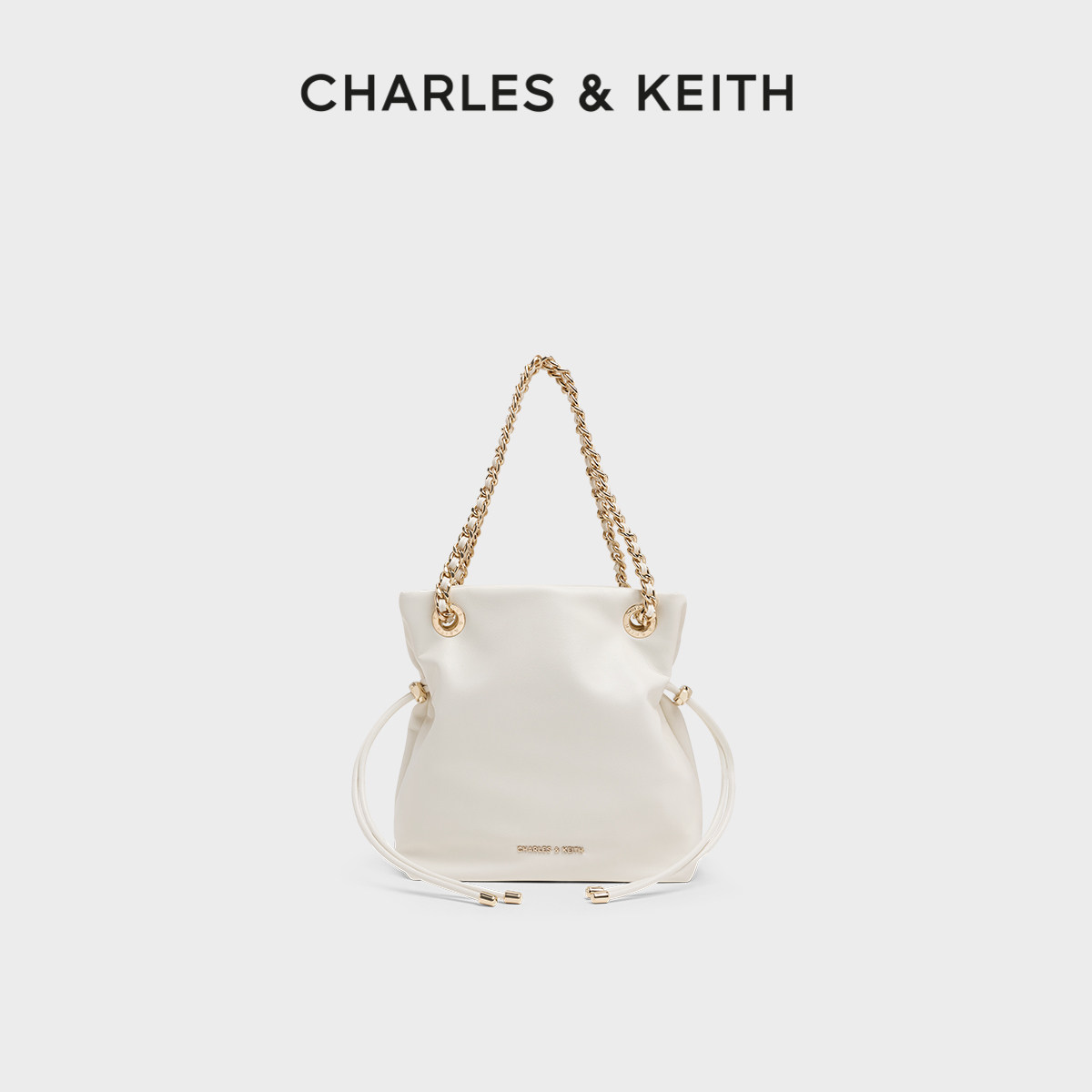 简约抽绳链条托特包CHARLESKEITH										