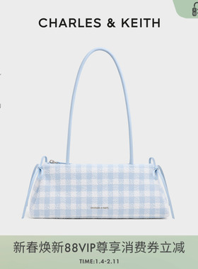 CHARLES&KEITH秋冬女包CK2-20160193蝴蝶结简约单肩腋下包法棍包