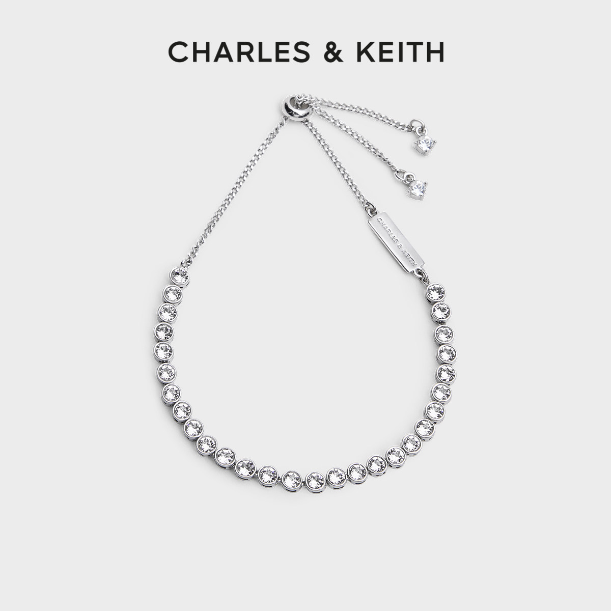 CHARLES&KEITH26夏季新款CK5-12120471蝴蝶结系列可叠戴满钻手链