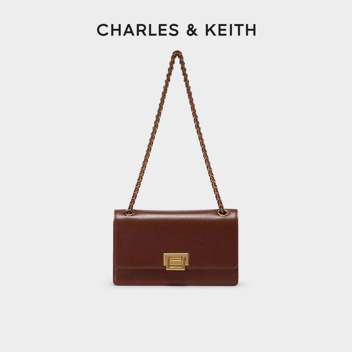 CHARLES&KEITH春夏女包CK2-20840464-10链条腋下单肩小方包女包