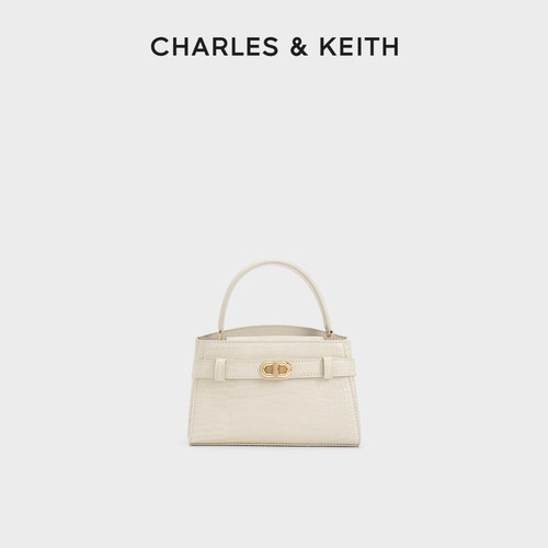 CHARLES&KEITH鳄鱼纹手提凯莉包