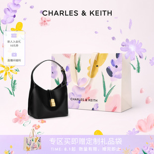女包CK2 CHARLES&KEITH秋季 20782328大容量簡約hobo腋下包托特包