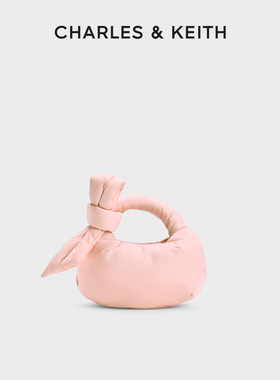 CHARLES&KEITH秋冬女包CK2-30160176-1蝴蝶结手提斜挎尼龙托特包