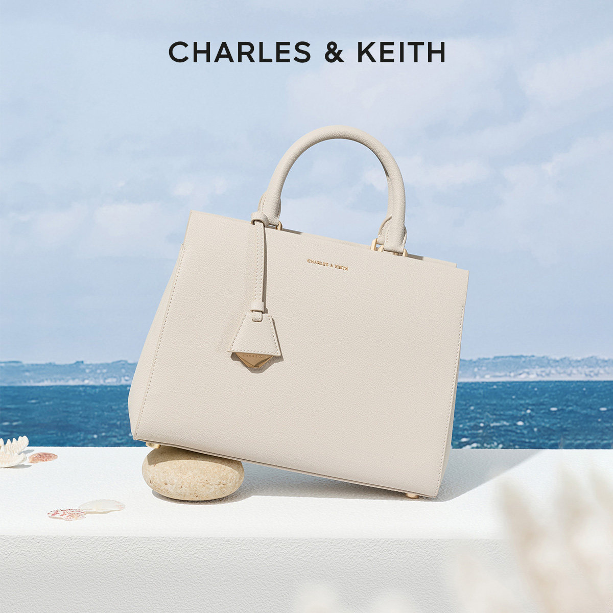 CHARLES&KEITH夏季女包CK2-50160152通勤手提单肩斜挎托特包