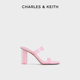 CK1 60920336时尚 透明高跟凉拖鞋 CHARLES&KEITH秋冬女鞋 女鞋 外穿