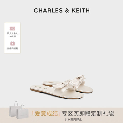 蝴蝶结平底凉拖鞋CHARLES&KEITH