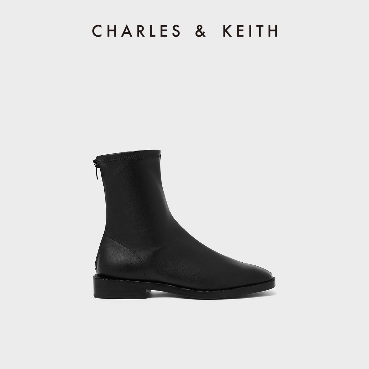 【双11活动】CHARLES&KEITH女靴CK1-90900090复古方头拉链短靴女怎么样,好用不?