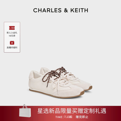 双带牛皮革德训鞋CHARLES&KEITH