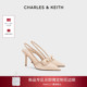 婚鞋 CHARLES&KEITH26春新款 1尖头蝴蝶结高跟鞋 凉鞋 CK1 60361556