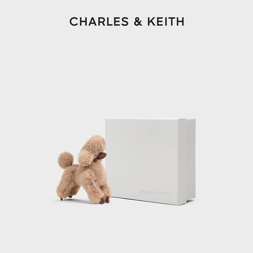 CHARLES＆KEITH复古毛绒小狗包挂