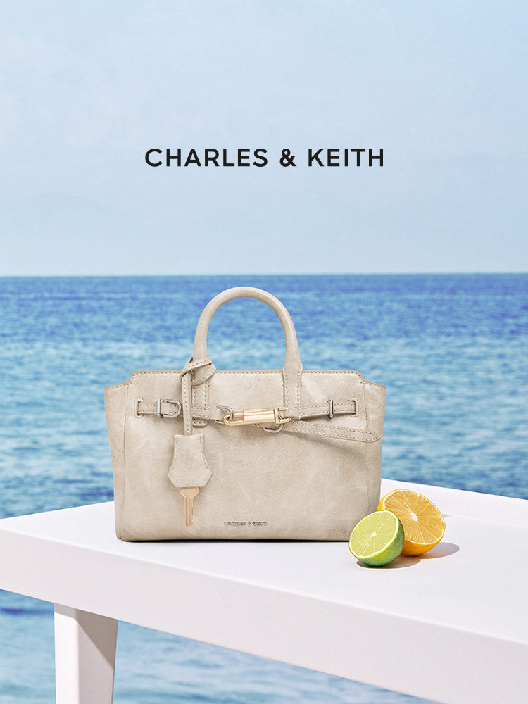 Charles & Keith qadın çantası - qatlama bükməli, çiyin çantası