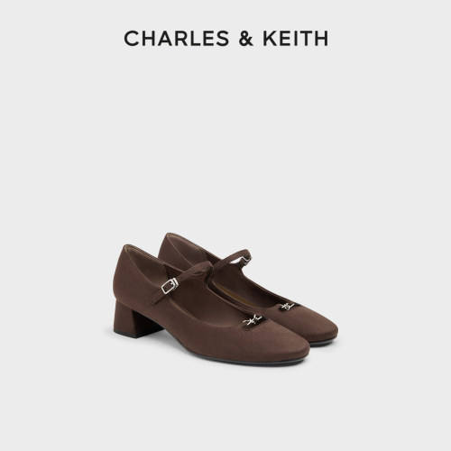 CHARLES＆KEITH复古低跟玛丽珍鞋