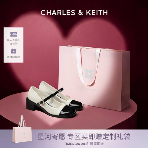 CHARLES&KEITH粗跟玛丽珍鞋