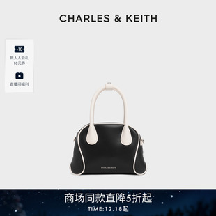 CHARLES&KEITH25冬新款 30160242简约运动风手提小方包斜挎包 CK2
