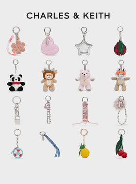 CHARLES&KEITH25秋新款假日探险家彩色编织手绳包挂钥匙扣合集
