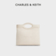 CHARLES&KEITH女包CK2 30271418 1菱格链条托特包女