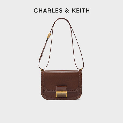 CHARLES&KEITH金属扣斜挎小方包