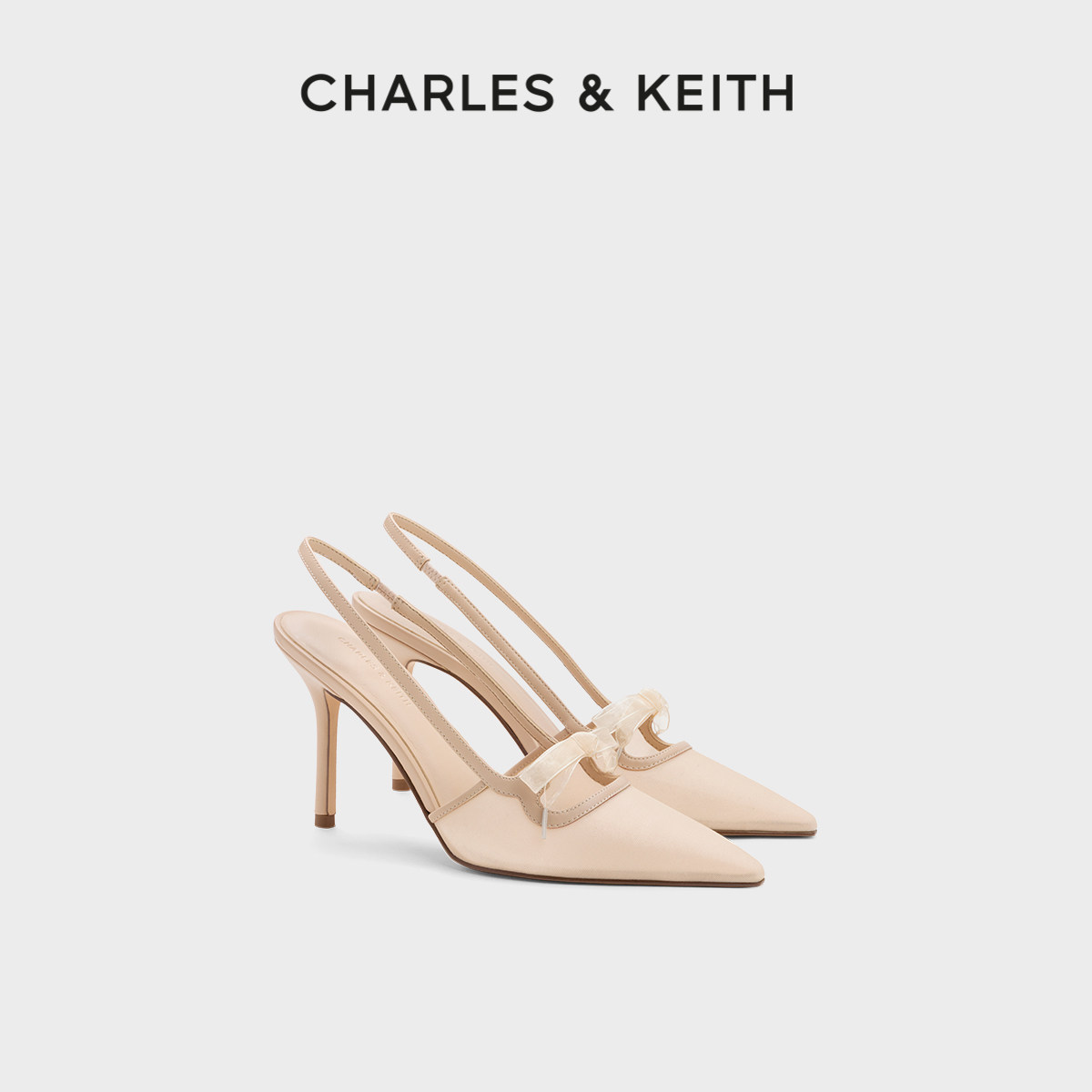 CHARLES&KEITH26春新款CK1-60361556-1尖头蝴蝶结高跟鞋凉鞋婚鞋,女鞋,时装凉鞋,淘宝优惠券,粉丝福利购,淘宝优惠卷