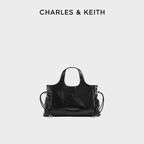 时尚褶皱托特包CHARLES＆KEITH